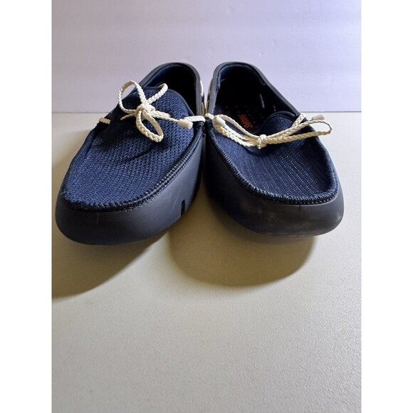 Swims Men\'s Braided Lace Loafers Navy Blue Size 8 Nautical Boat Shoes Excellent main image 7